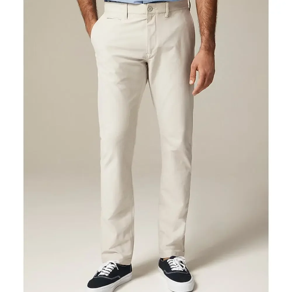 J Crew Mens Slim Fit Tech Pants 32 x 34 Ashen Taupe Chinos Tan CG696 J.Crew